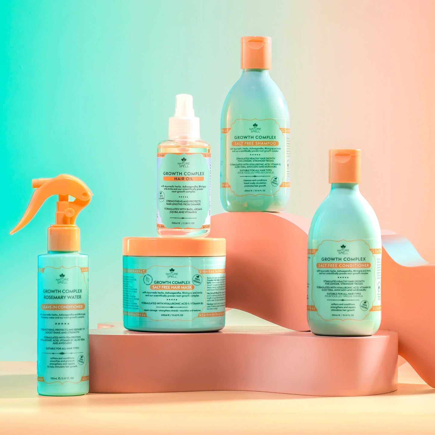 Growth Complex Hair Growth Set - Shampoo, Conditioner, Hair Mask, Hair Oil, Leave in Conditioner