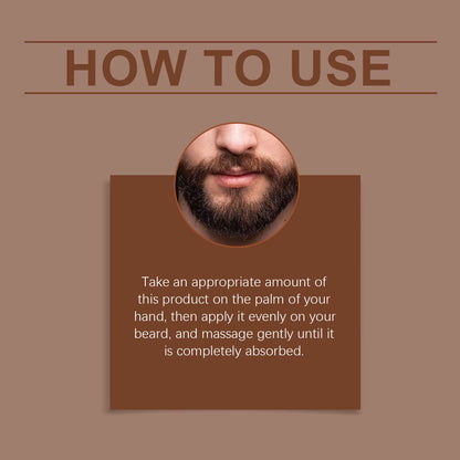 Men Beard Essential Oil Increase Moisturize Soft Smooth Nourish Thicken for Grooming Hair Facial Care Beard Growth Oil