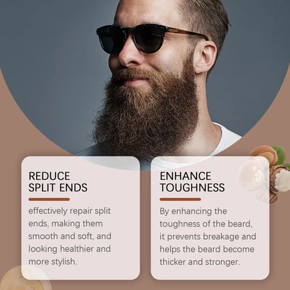 Men Beard Essential Oil Increase Moisturize Soft Smooth Nourish Thicken for Grooming Hair Facial Care Beard Growth Oil